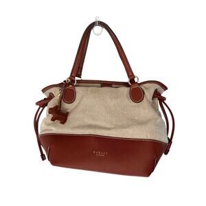 Radley London‎ Tan Brown Dane Park Canvas Medium Old Money Tote Shoulder Bag